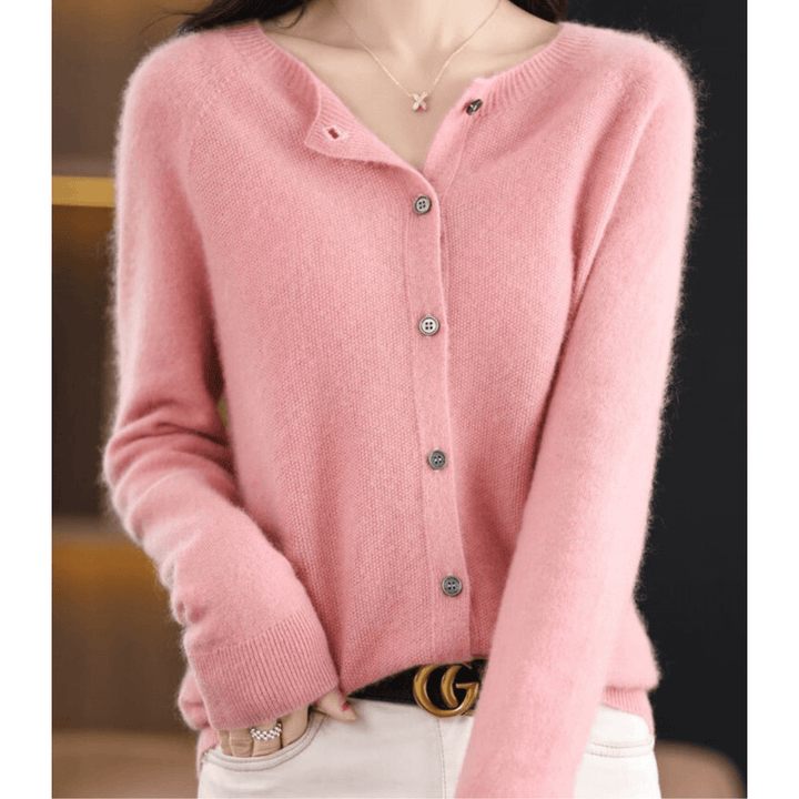 Women's Cashmere Cardigan with V-Neck