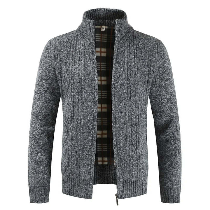 Men's Cable Knit Zip Cardigan
