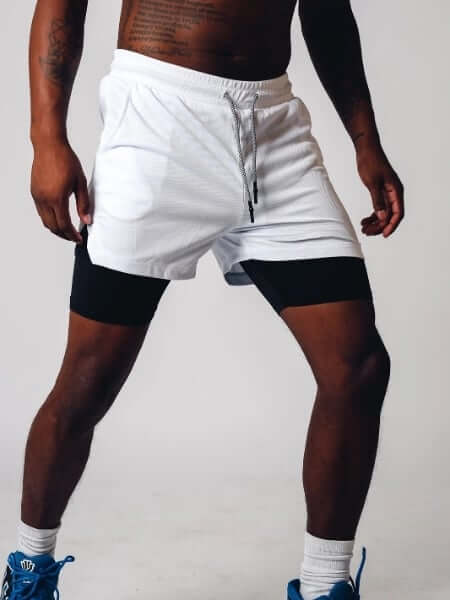 Men's Double-Layer Fitness Shorts