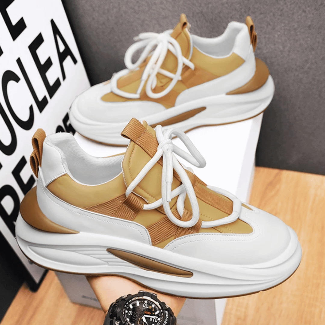 Men's Chunky Trainers Cushioned Sole Lace-Up