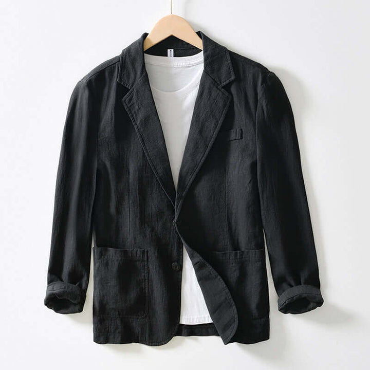 Men's Linen Jacket - Lightweight All-Season Blazer