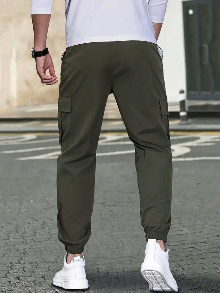 Stretch Fit Casual Trousers with Pockets