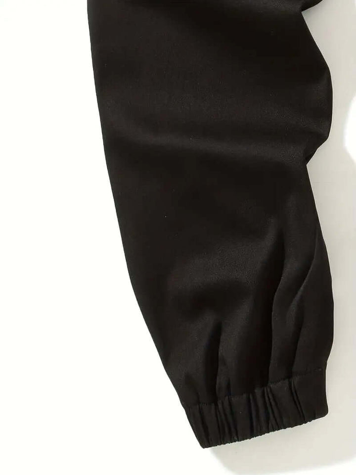 Men's Elastic Waist Cargo Pants with Multiple Pockets