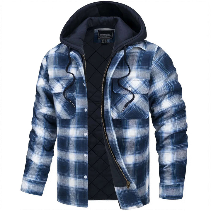 Men's Checked Long Sleeve Casual Jacket