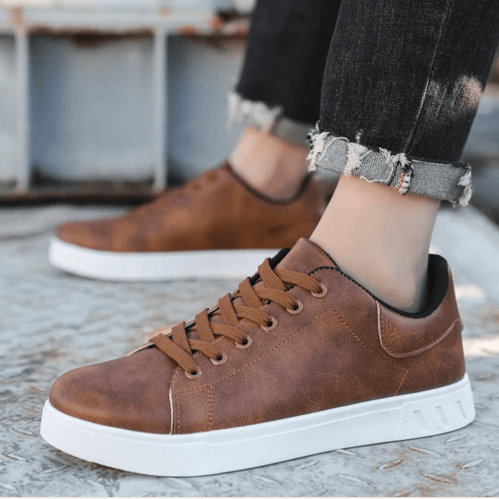 Men's Casual Low-Top Synthetic Leather Trainers