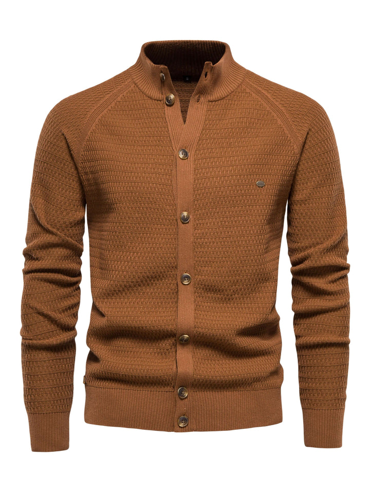 Men's Cotton Blend Knitted Cardigan Sweater