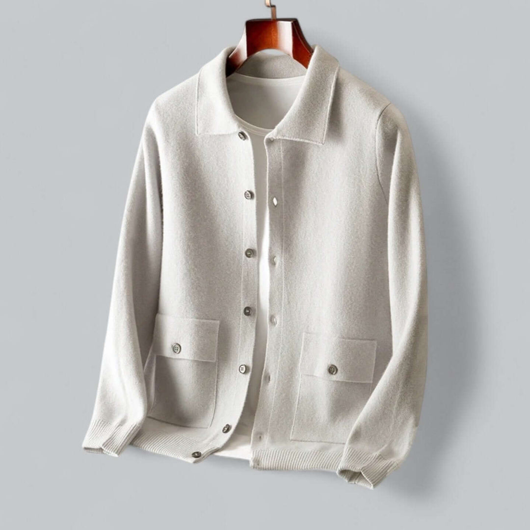 Men's Cashmere Blend Cardigan Jacket