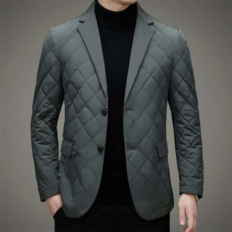 Men's Slim Fit Quilted Blazer