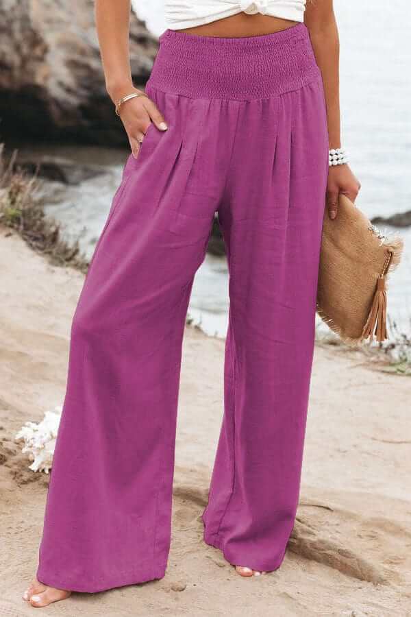 Cotton Linen Slim Fit Trousers