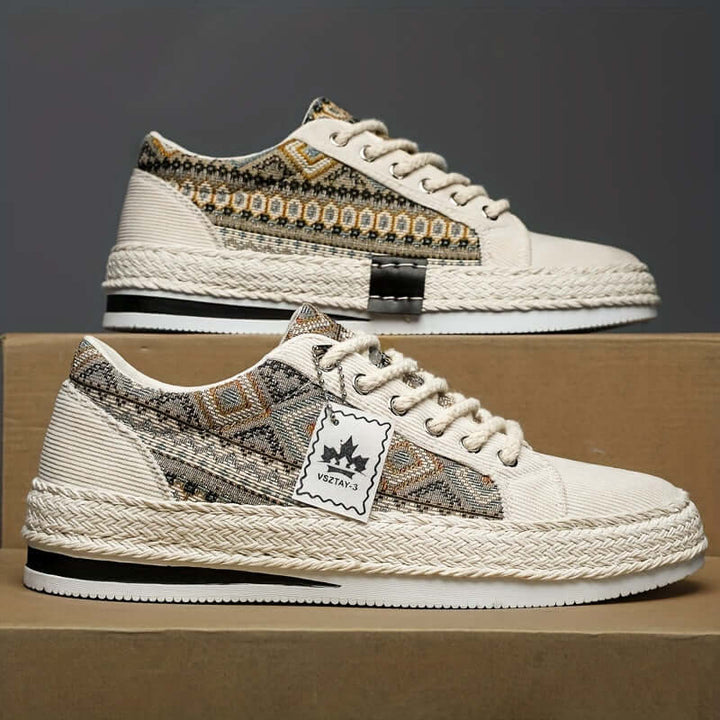 Men's Ethnic Canvas Trainers