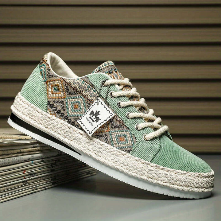 Men's Ethnic Canvas Trainers