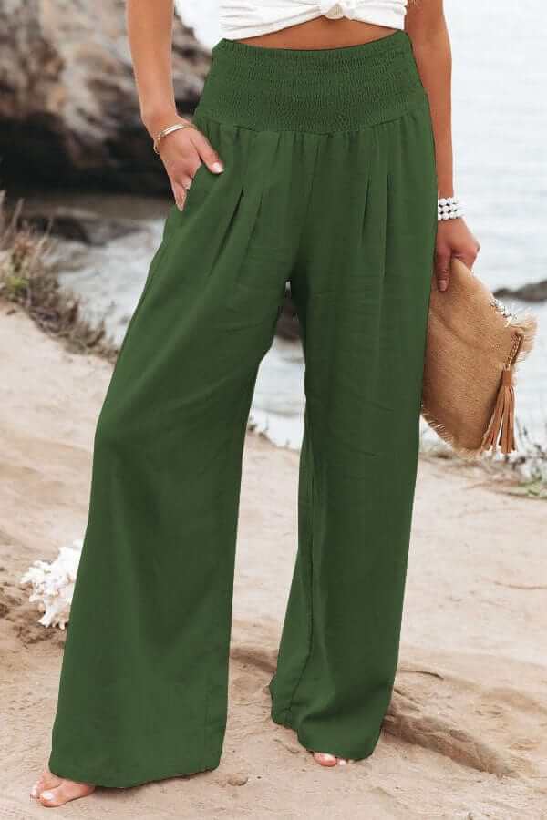 Cotton Linen Slim Fit Trousers