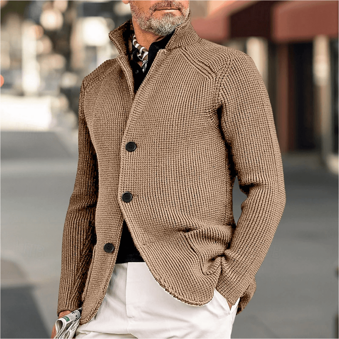 Knit Cotton Cardigan Sweater