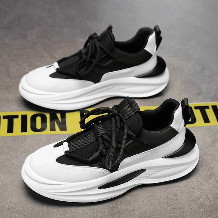 Men's Chunky Trainers Cushioned Sole Lace-Up