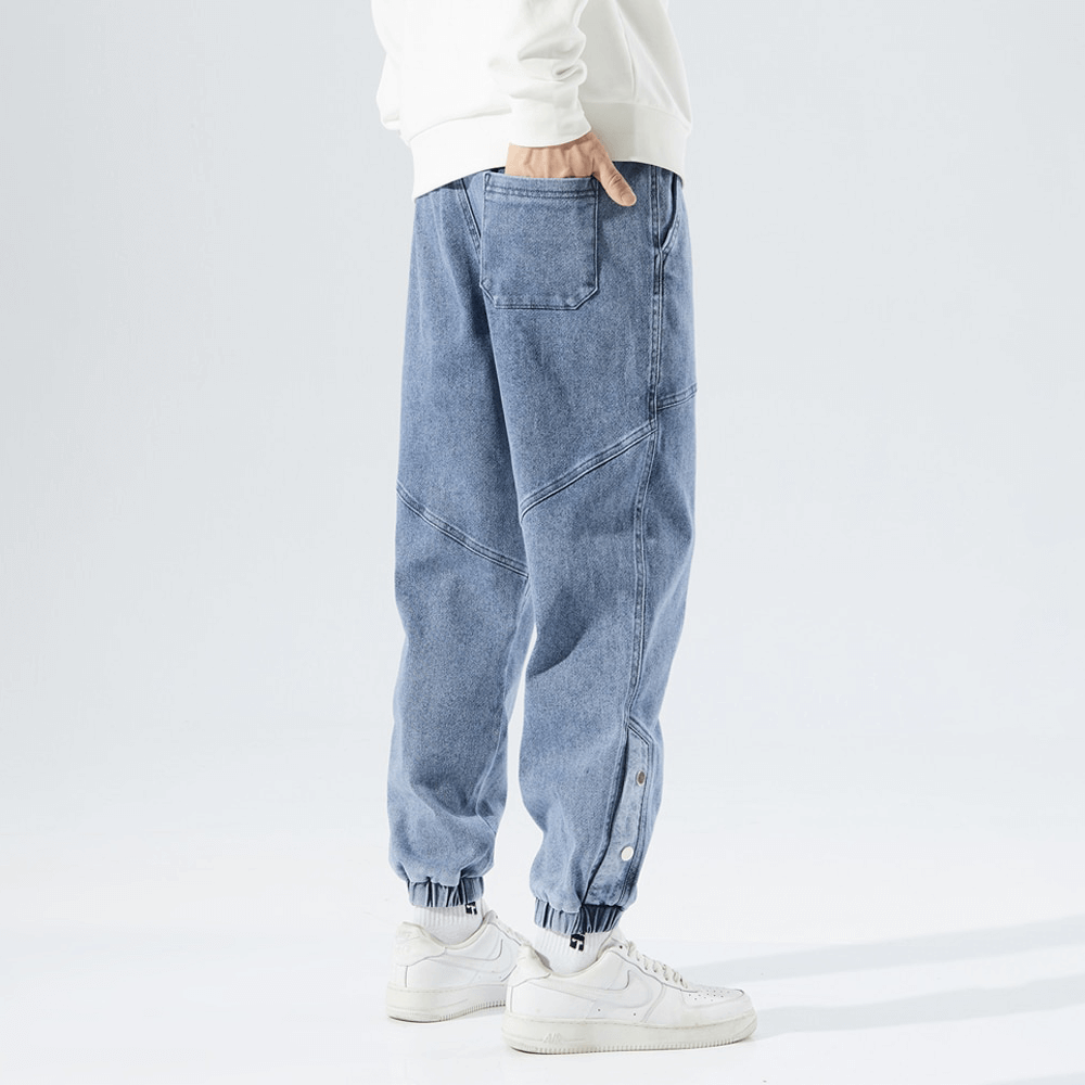 Men's Denim Joggers - Relaxed Fit Casual Trousers