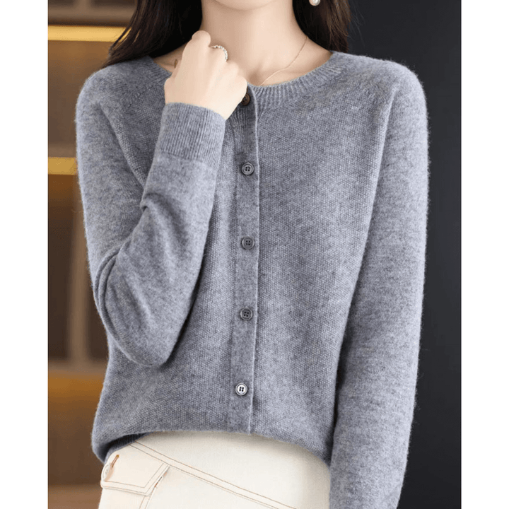 Women's Cashmere Cardigan with V-Neck