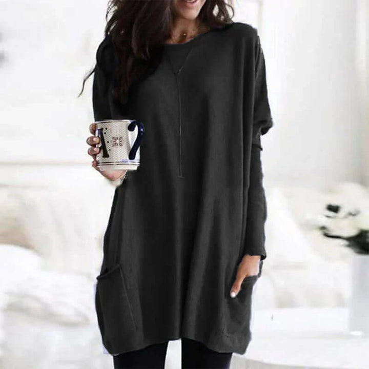 Oversized Cotton Tunic Sweater for Women