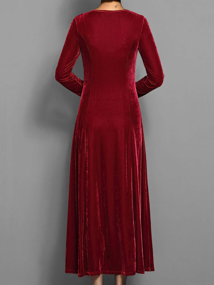 Women's Velvet Midi Dress