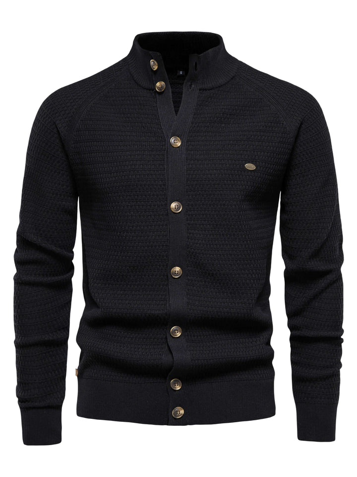 Men's Cotton Blend Knitted Cardigan Sweater