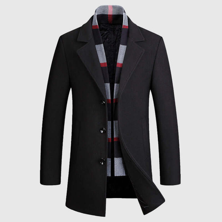 Men's Wool-Blend Shawl Collar Coat