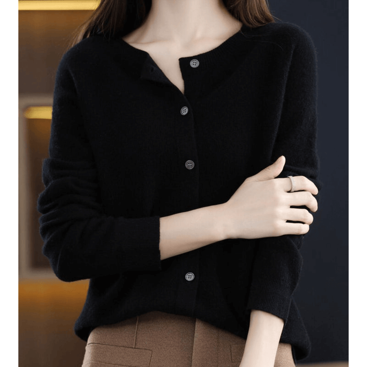 Women's Cashmere Cardigan with V-Neck
