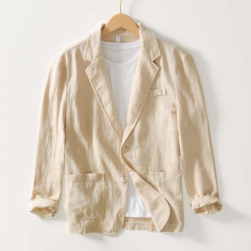Men's Linen Jacket - Lightweight All-Season Blazer
