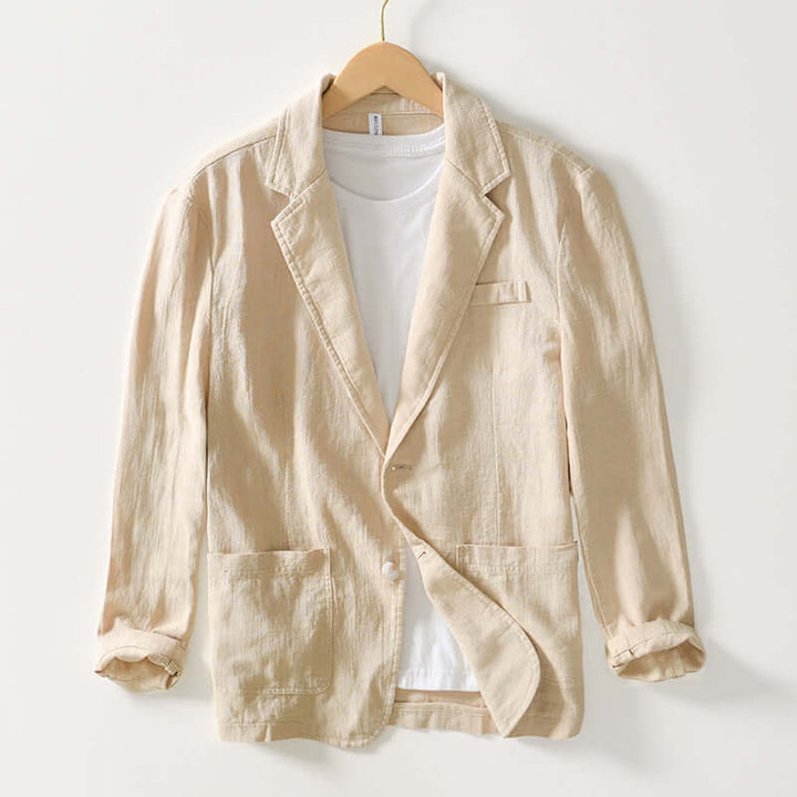 Men's Linen Jacket - Lightweight All-Season Blazer