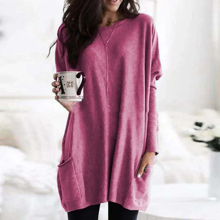 Oversized Cotton Tunic Sweater for Women