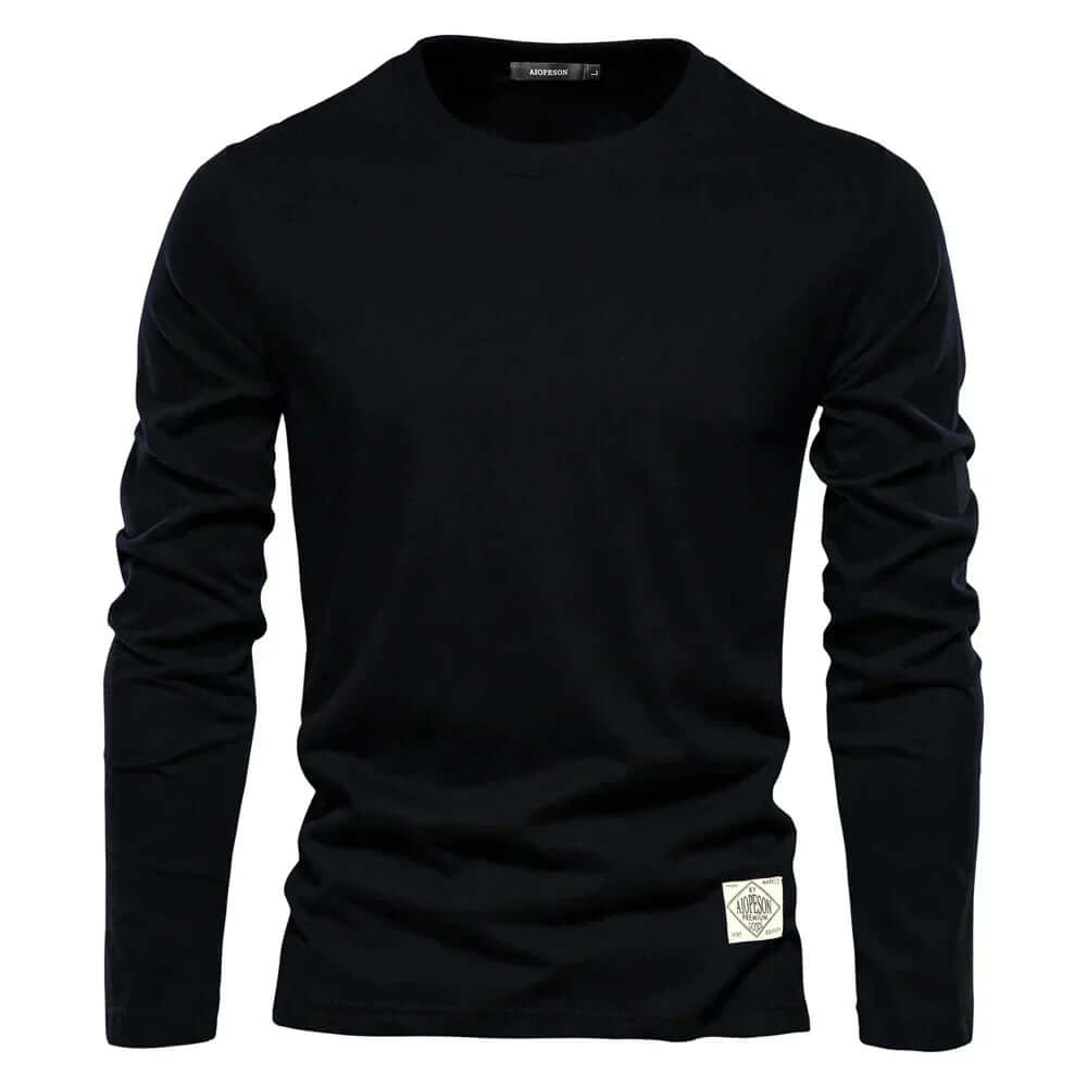 Men's Cotton Blend Casual Long Sleeve T-Shirt