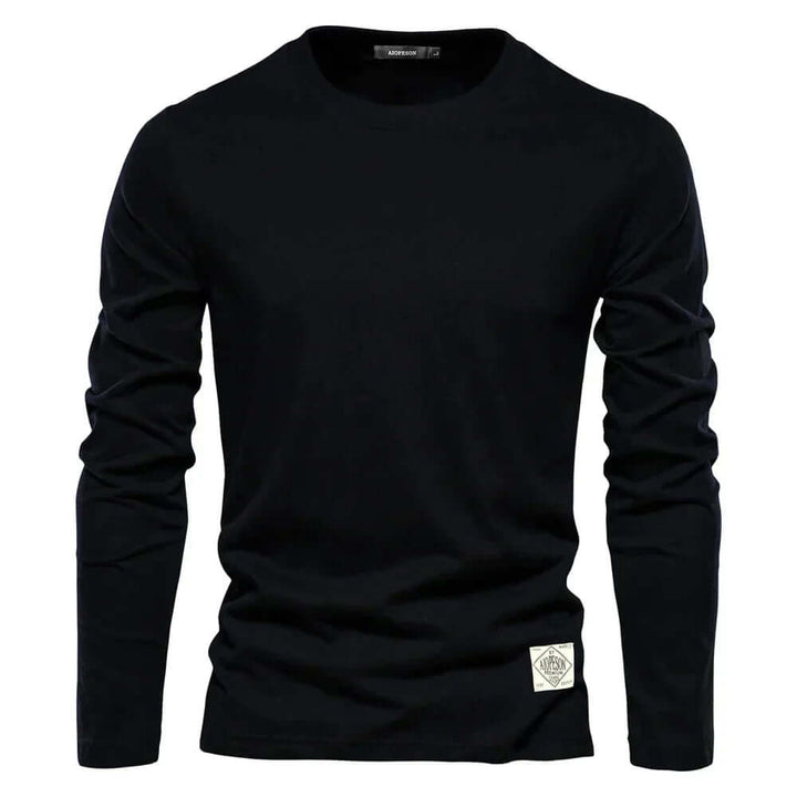 Men's Cotton Blend Casual Long Sleeve T-Shirt