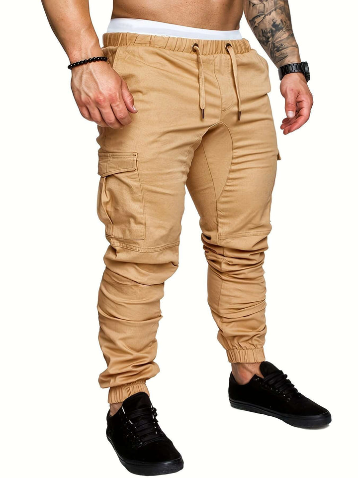 Men's Cargo Jogger Pants with Elastic Waist