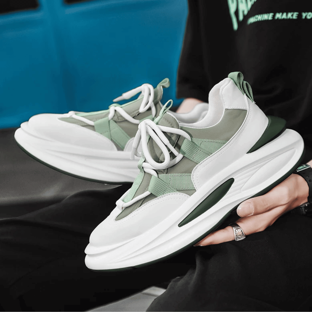 Men's Chunky Trainers Cushioned Sole Lace-Up