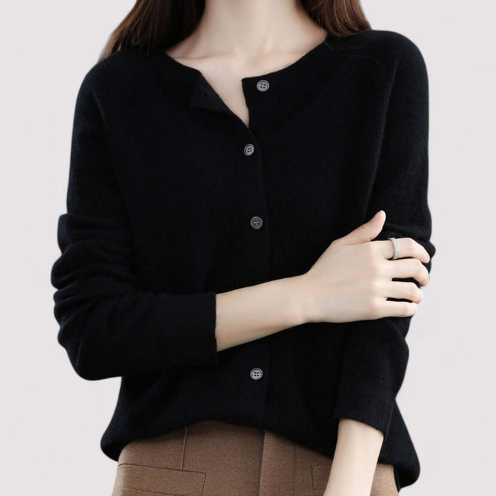 Women's Cashmere & Wool Open-Neck Cardigan