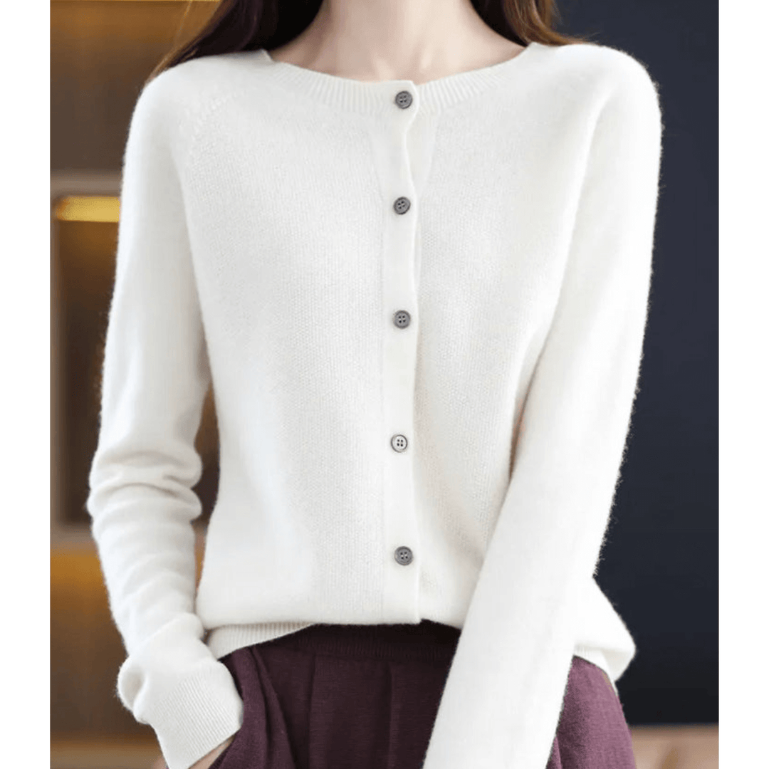 Women's Cashmere Cardigan with V-Neck