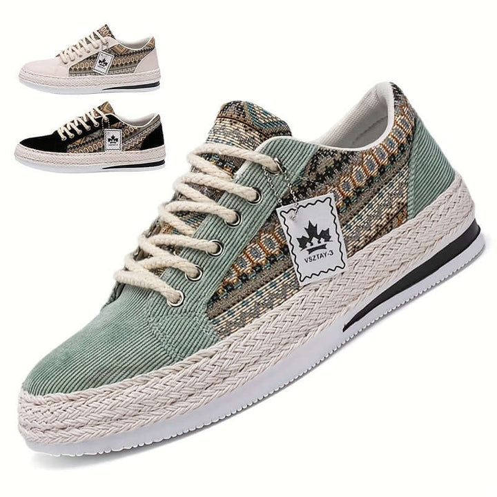 Men's Ethnic Canvas Trainers