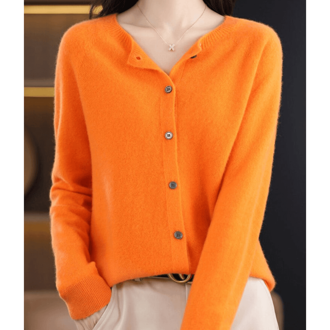 Women's Cashmere Cardigan with V-Neck