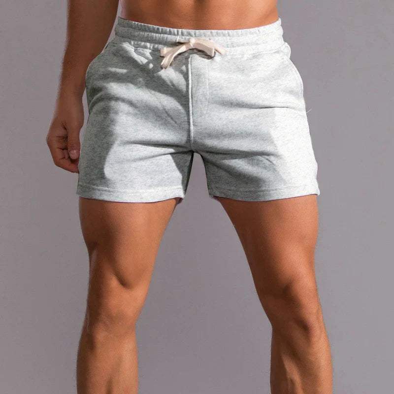 Men's Cotton Casual Shorts with Elastic Waistband