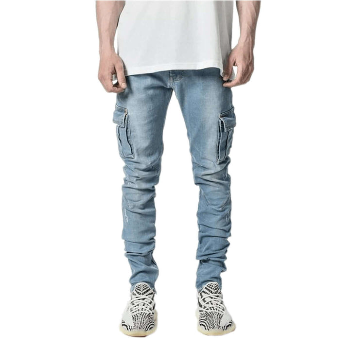 Men's Slim Fit Stacked Casual Jeans