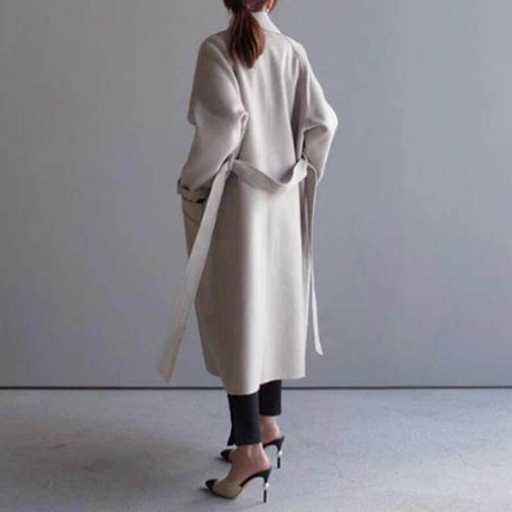 Long Double-Breasted Wool Coat
