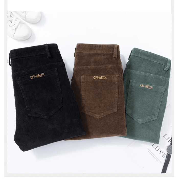 Men's Fleece-Lined Corduroy Winter Pants
