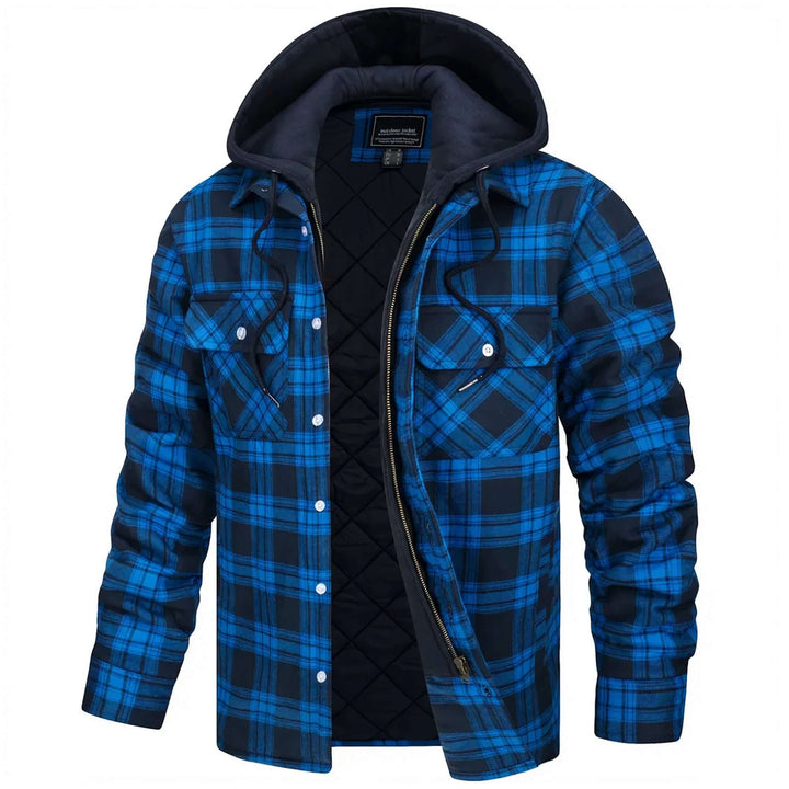 Men's Checked Long Sleeve Casual Jacket