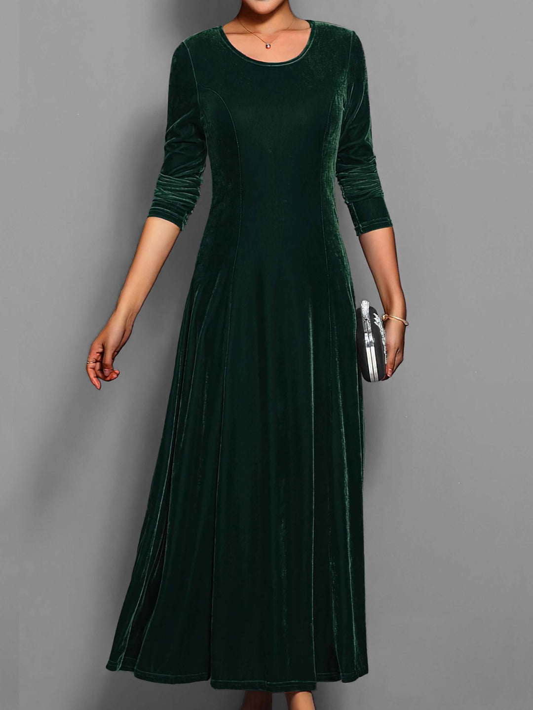 Women's Velvet Midi Dress