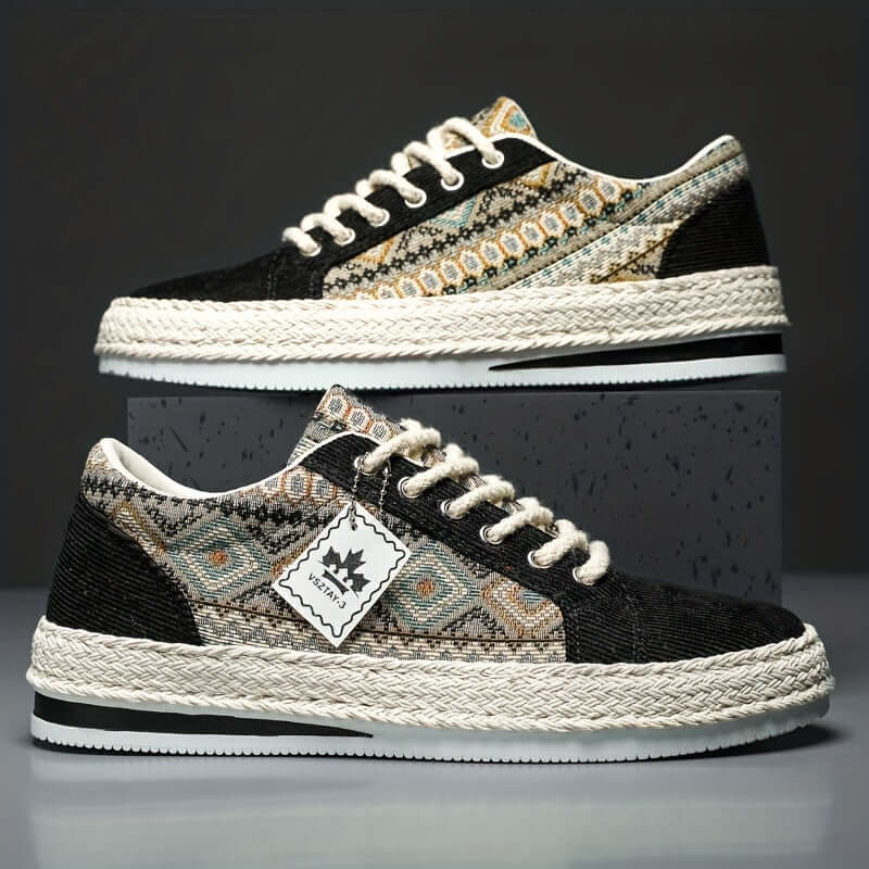 Men's Ethnic Canvas Trainers