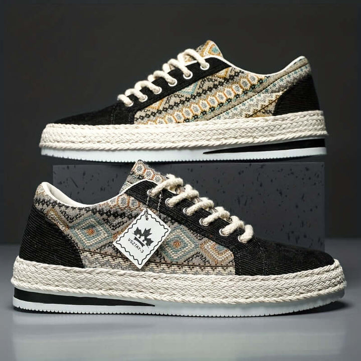 Men's Ethnic Canvas Trainers