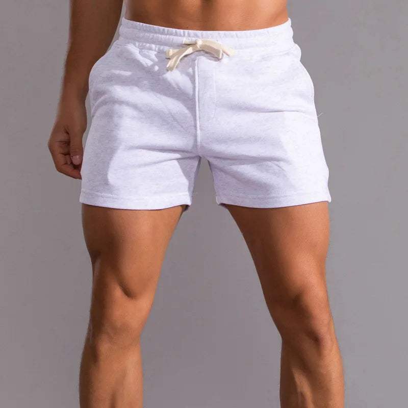 Men's Cotton Casual Shorts with Elastic Waistband