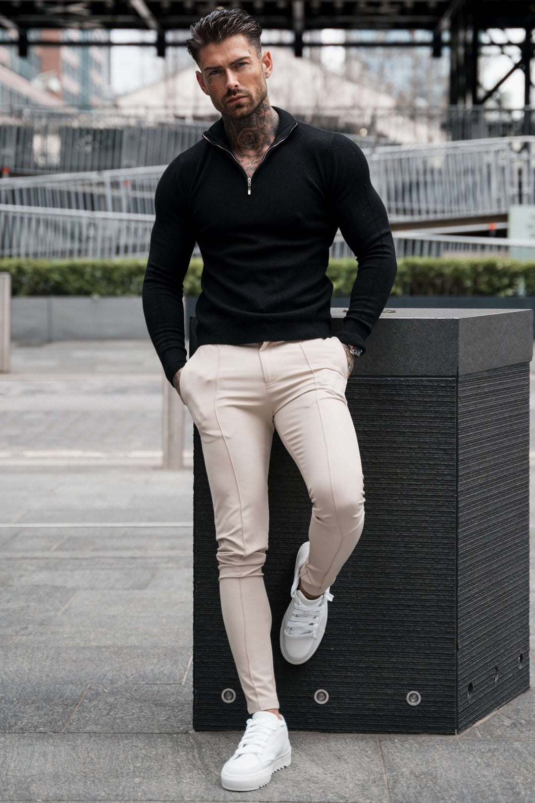 Men's Slim Fit Long Trousers - Stylish & Comfortable