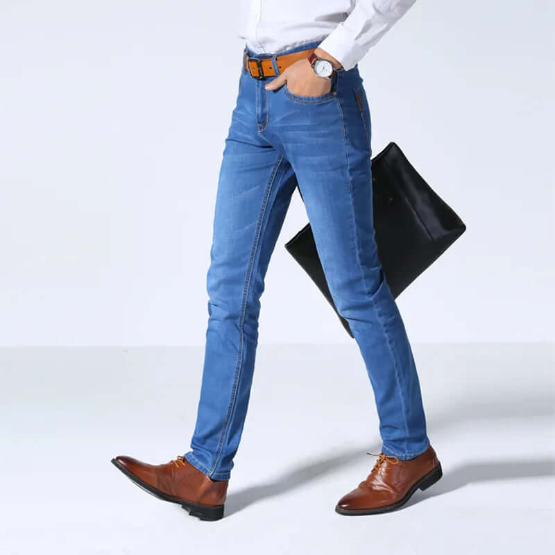 Men's Straight Leg Jeans - Durable Denim
