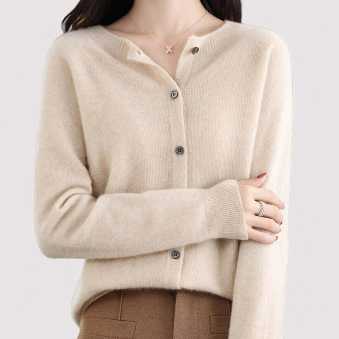 Women's Cashmere & Wool Open-Neck Cardigan