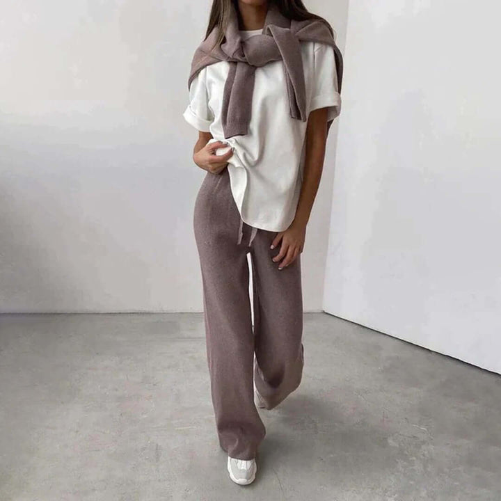 Women's Cashmere Sweater and Pants Set