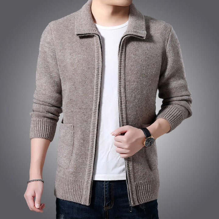 Men's Versatile Zip Cardigan